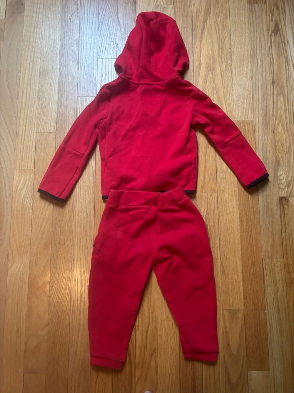 Nike Tech Kids' Red Hooded Tracksuit Set, 2T - Picture 7 of 7